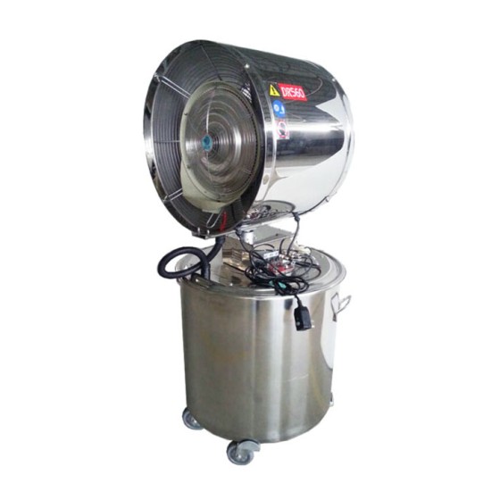 Global best-selling summer large area spray cooling dust removal humidification atomization stainless steel shaking head cold mist fan